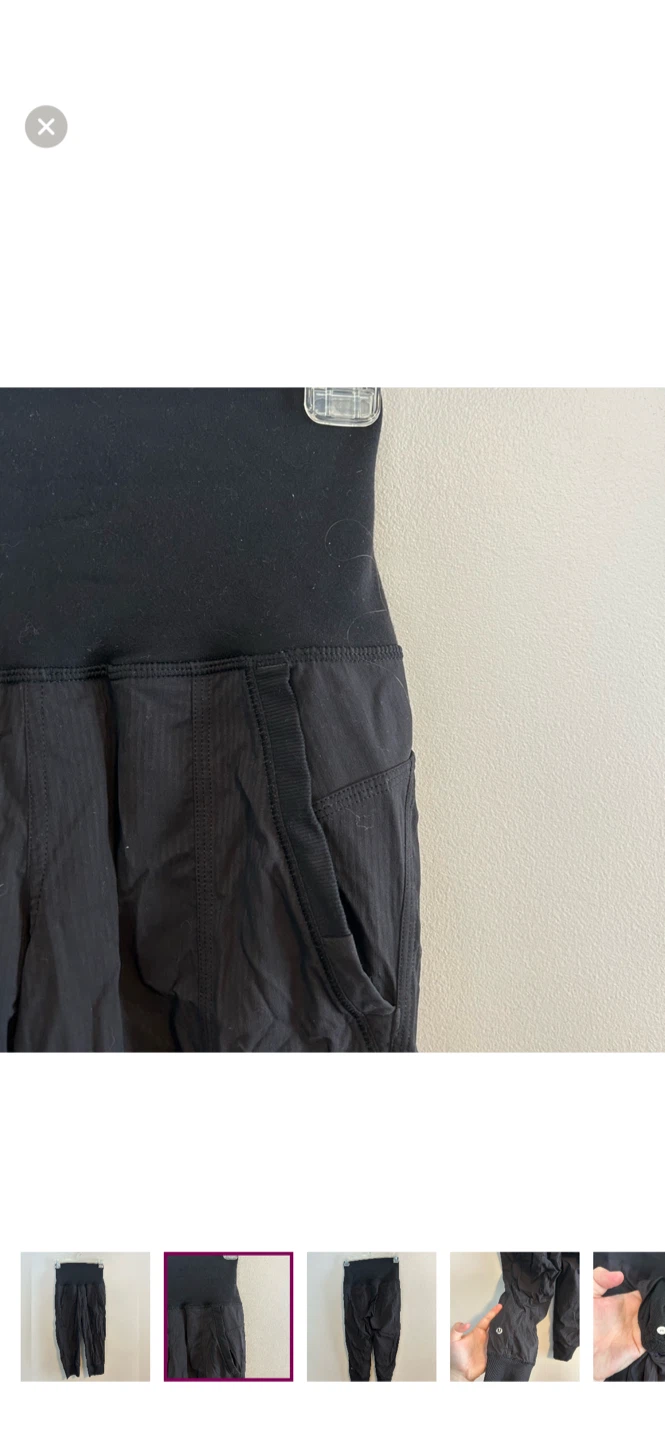Lululemon Black Jogger Pants Size 2 - photo 2
