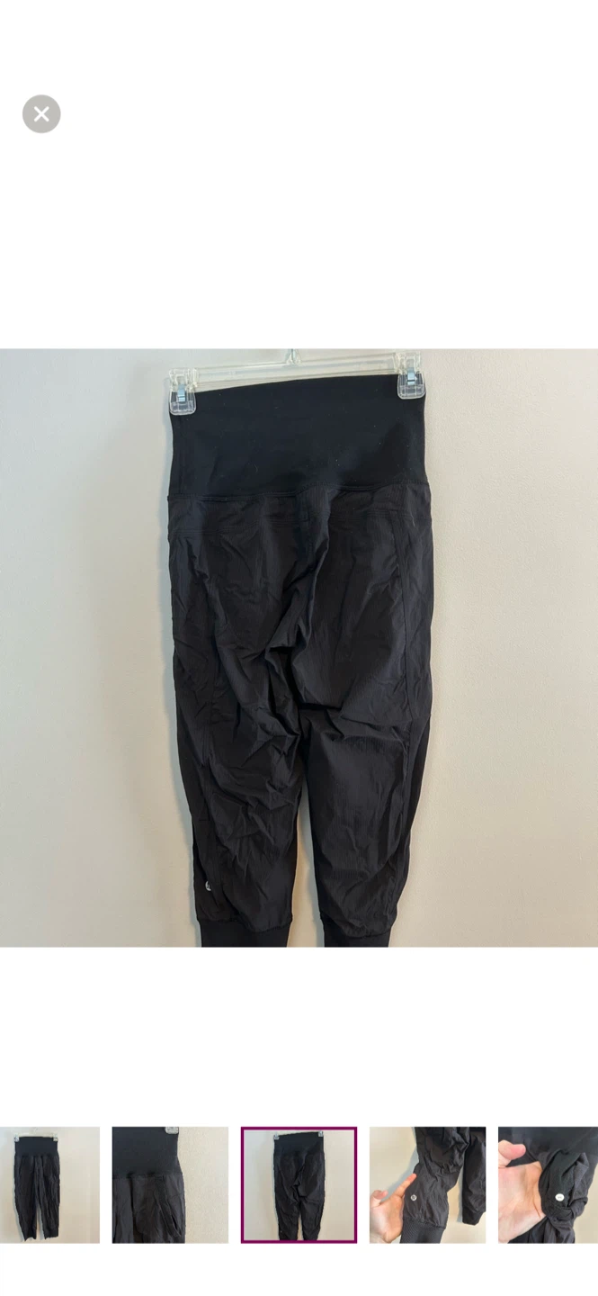 Lululemon Black Jogger Pants Size 2 - photo 3