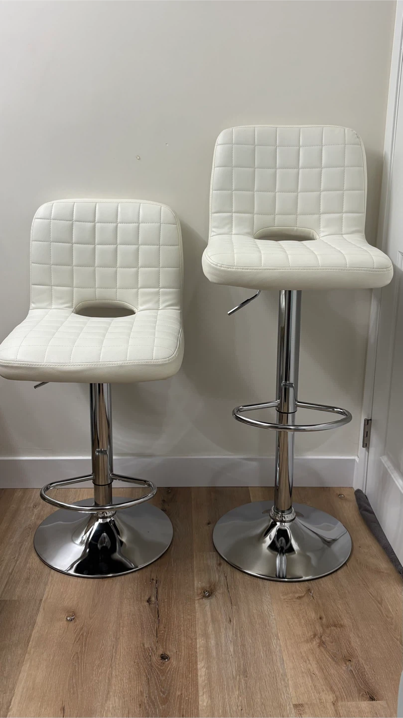 White Bar Stools (Set of 2) - photo 2
