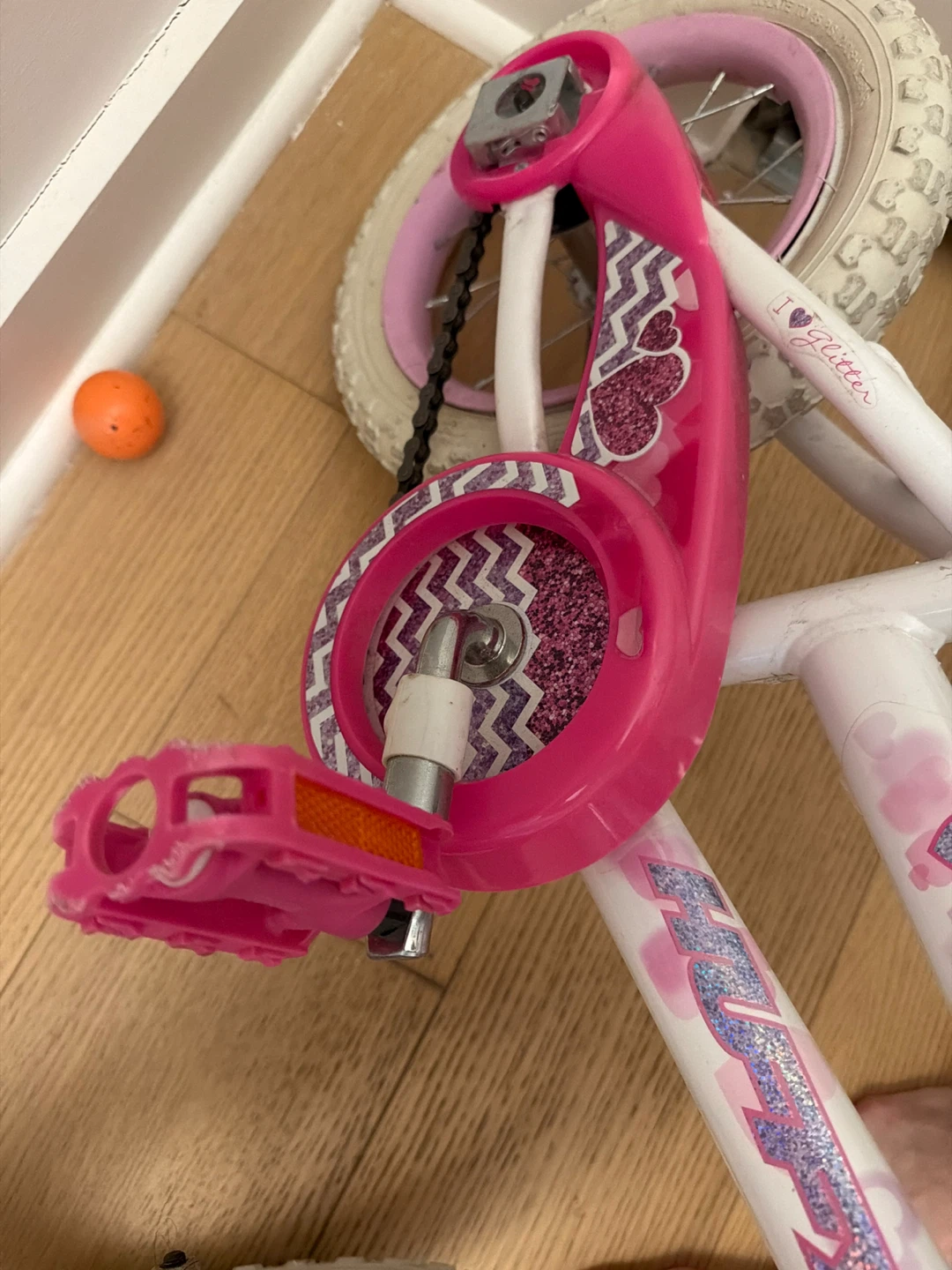 Girls Pink and White Seastar Bike - 12 inch - photo 4