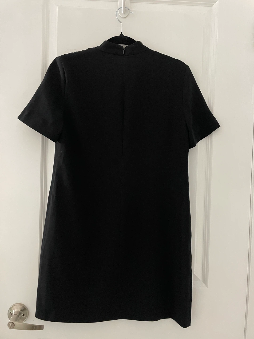 Zara Woman Black Choker Neck V-Neck Dress - photo 5