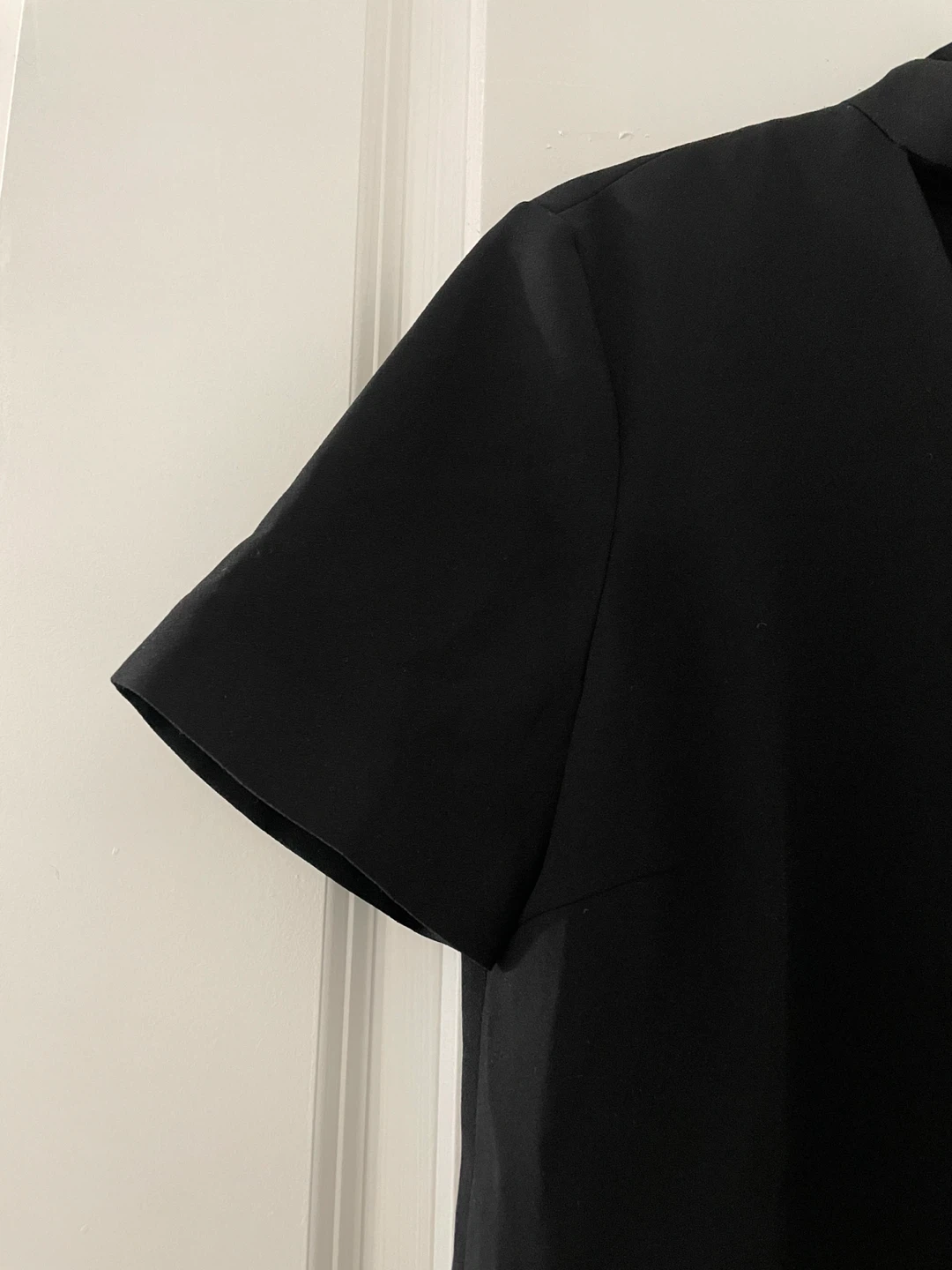 Zara Woman Black Choker Neck V-Neck Dress - photo 3