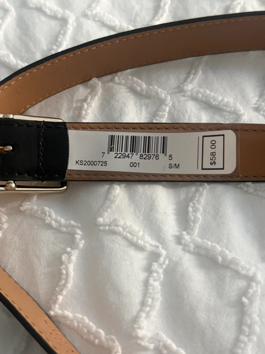 Kate Spade New York Black Genuine Leather Belt - S/M - photo 3