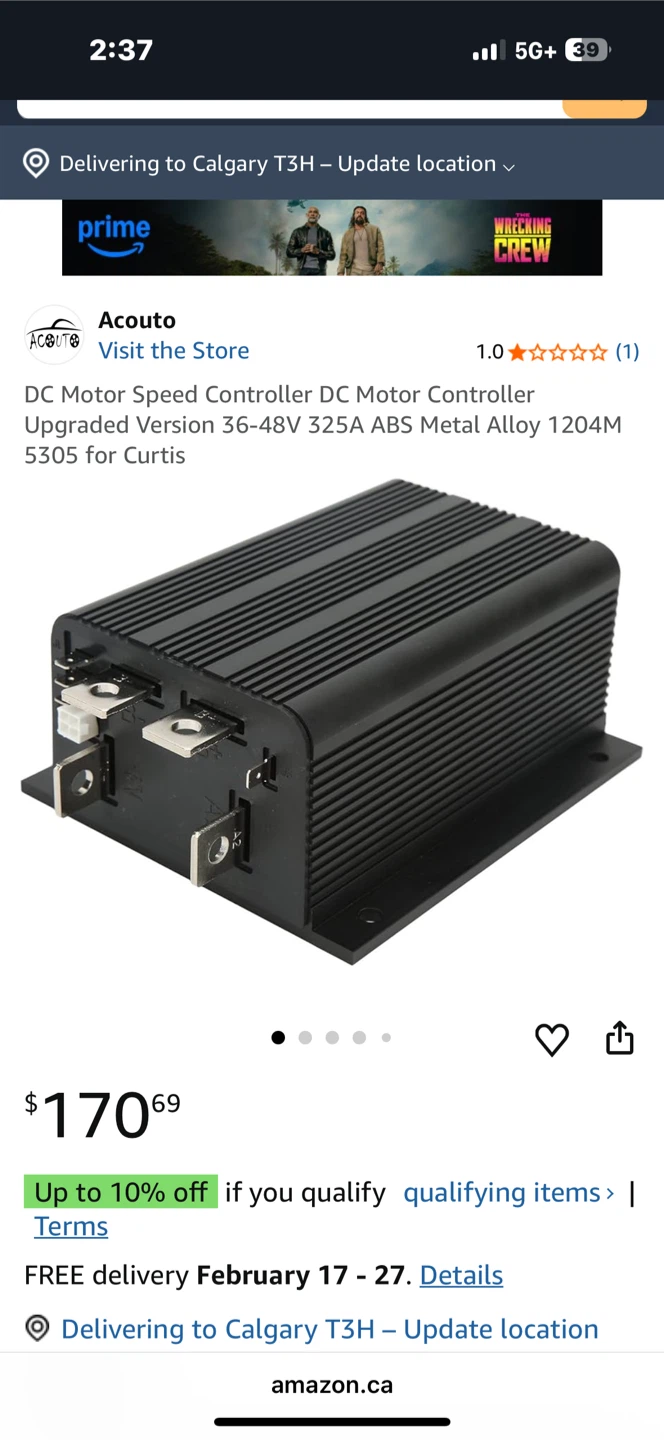 Acauto DC Motor Speed Controller 36-48V 325A 1204M 5305