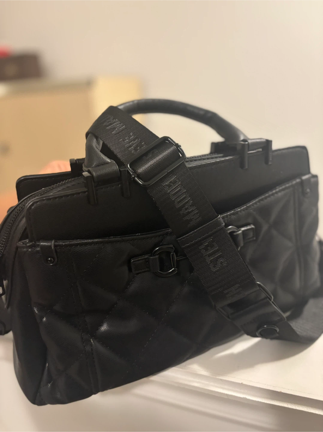 Steve Madden Black Quilted Satchel Bag - photo 2