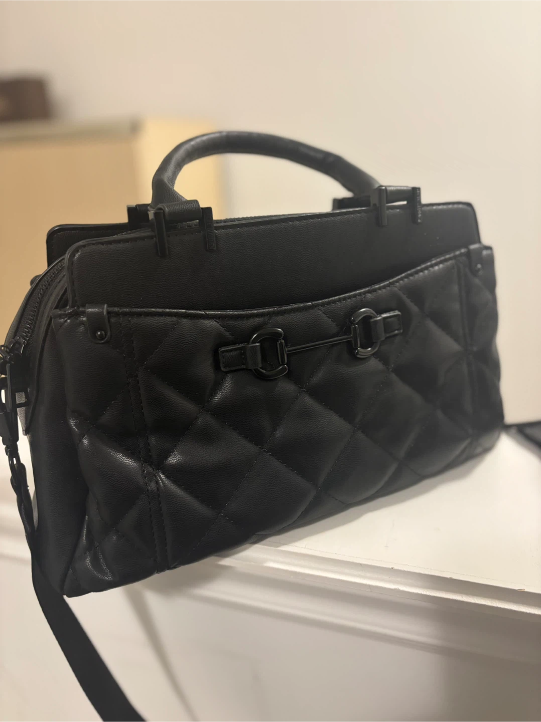 Steve Madden Black Quilted Satchel Bag - photo 3