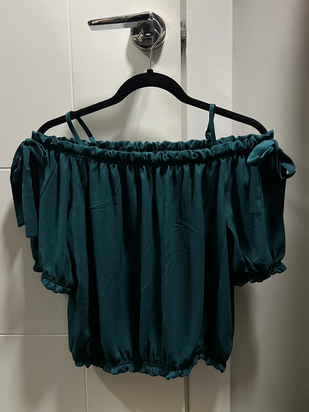 IRIS Off-Shoulder Top - Teal, Size M