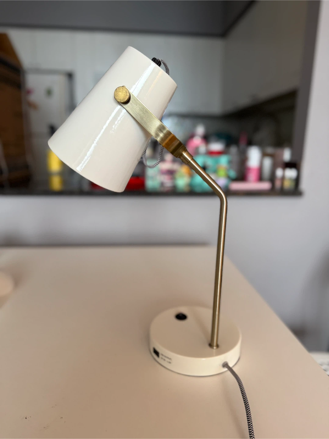 Modern Desk Lamp (White & Chrome)