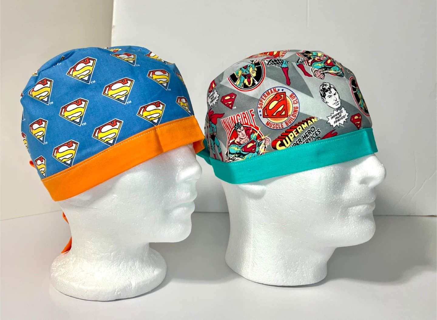 Superman Scrub Caps.. $25.00 for two scrubs caps