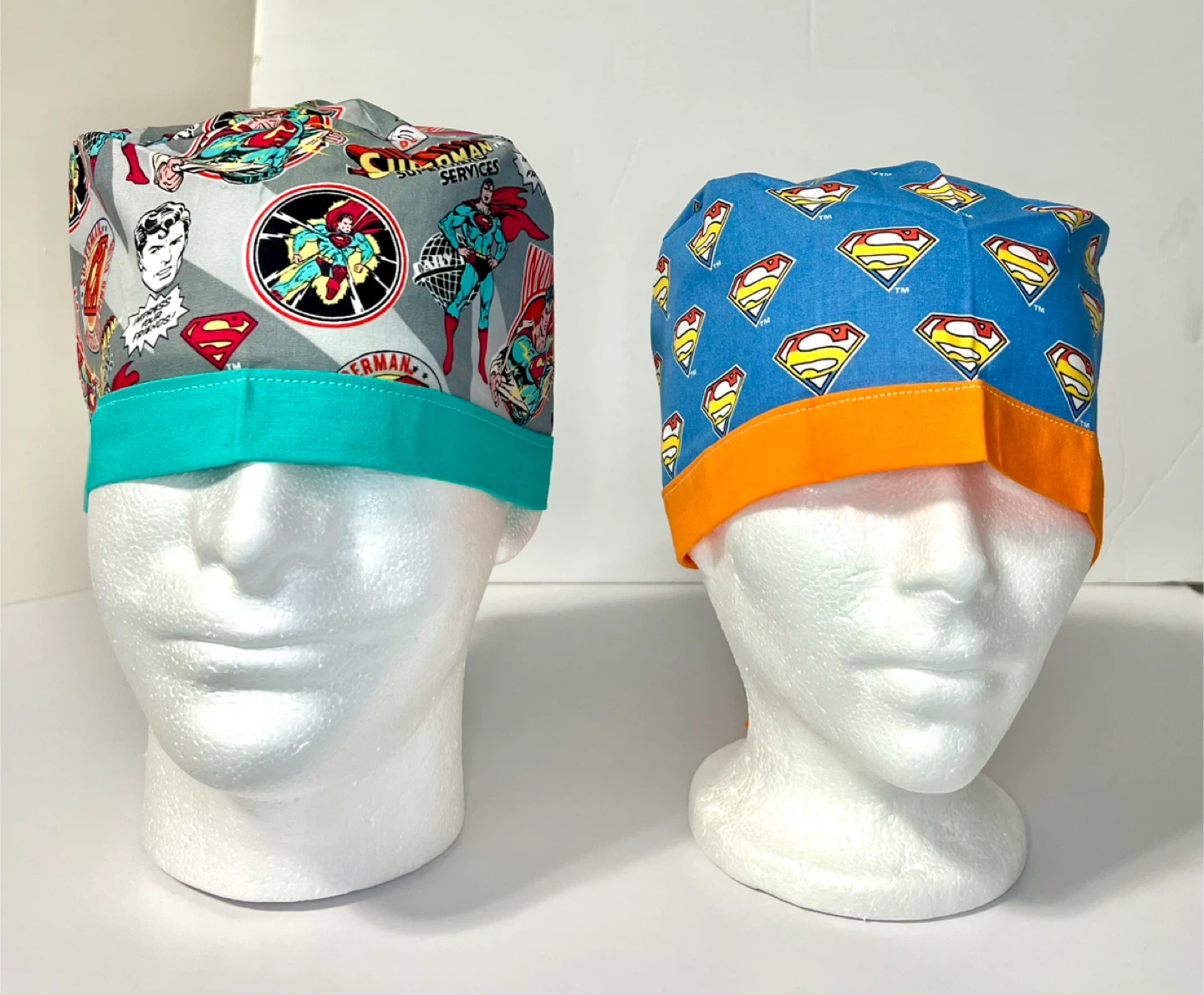 Superman Scrub Caps.. $25.00 for two scrubs caps - photo 2