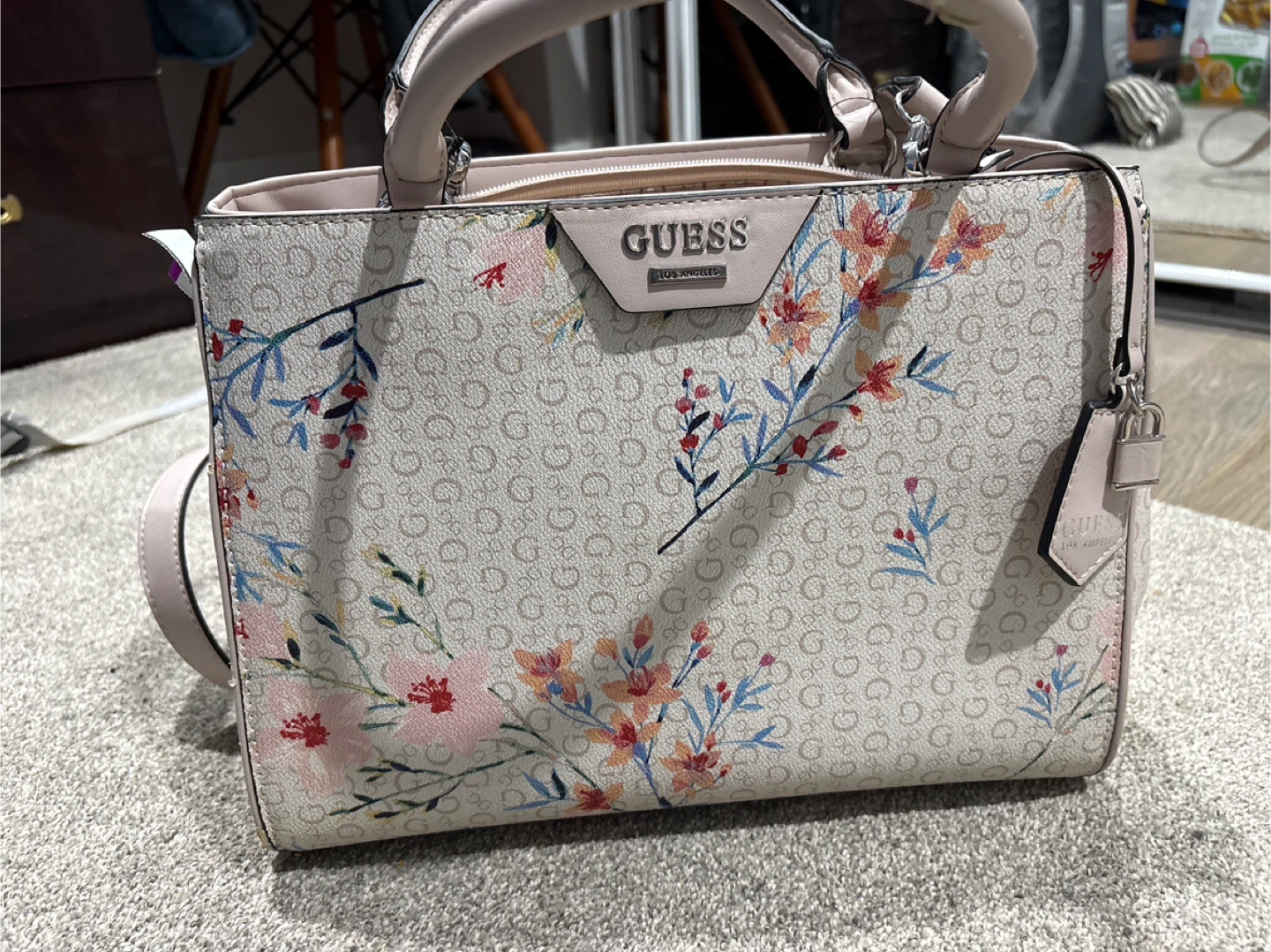 Guess Floral Print Handbag