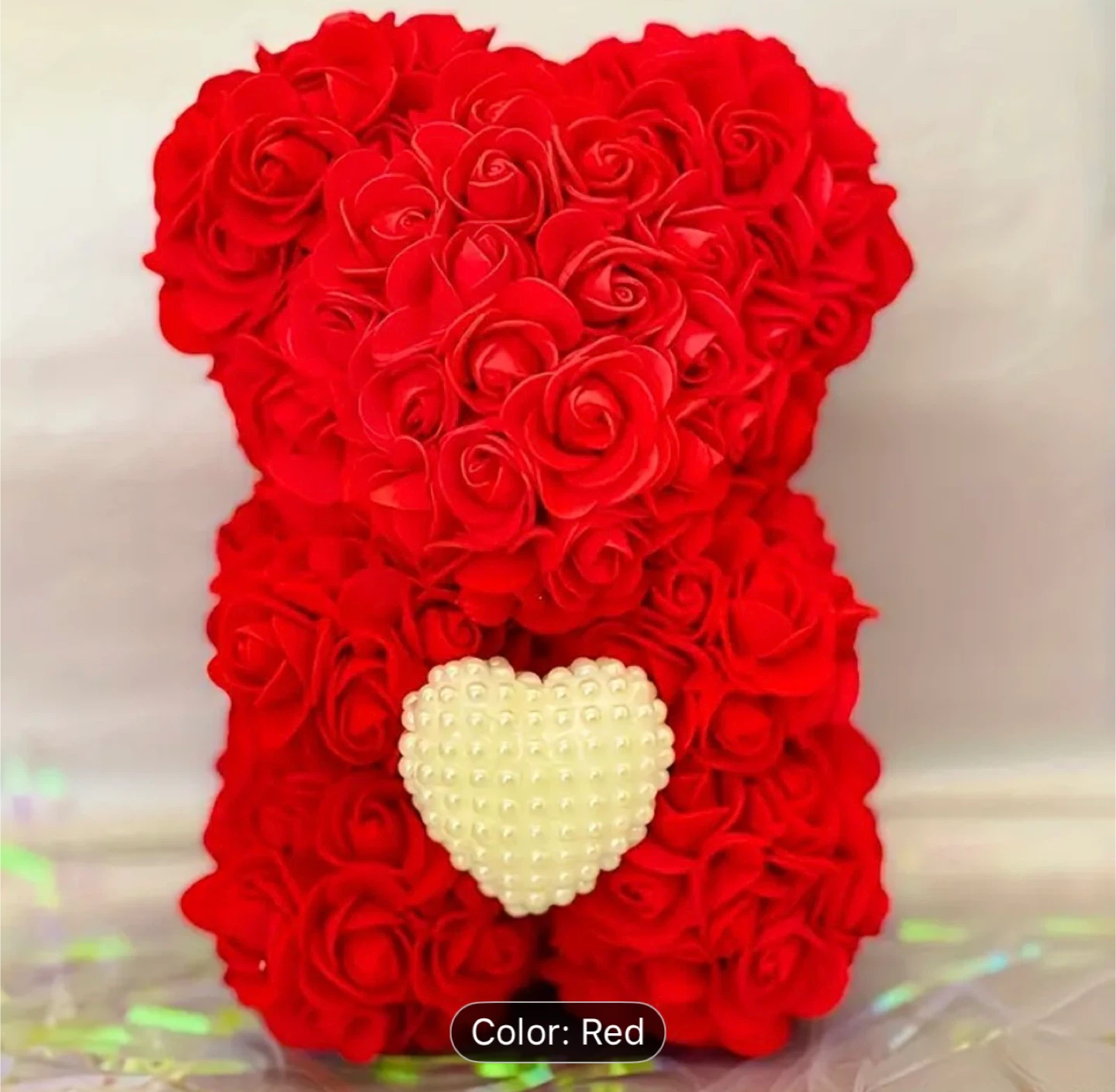 Red Rose Teddy Bear with and without box - photo 4