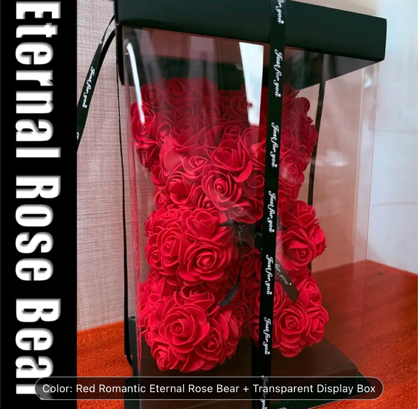 Red Rose Teddy Bear with and without box