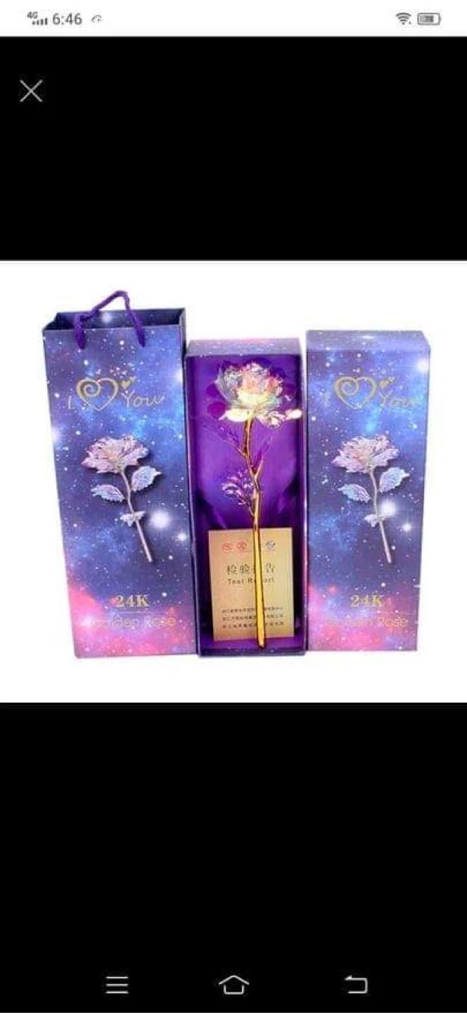 24K Gold Plated Rose - photo 5