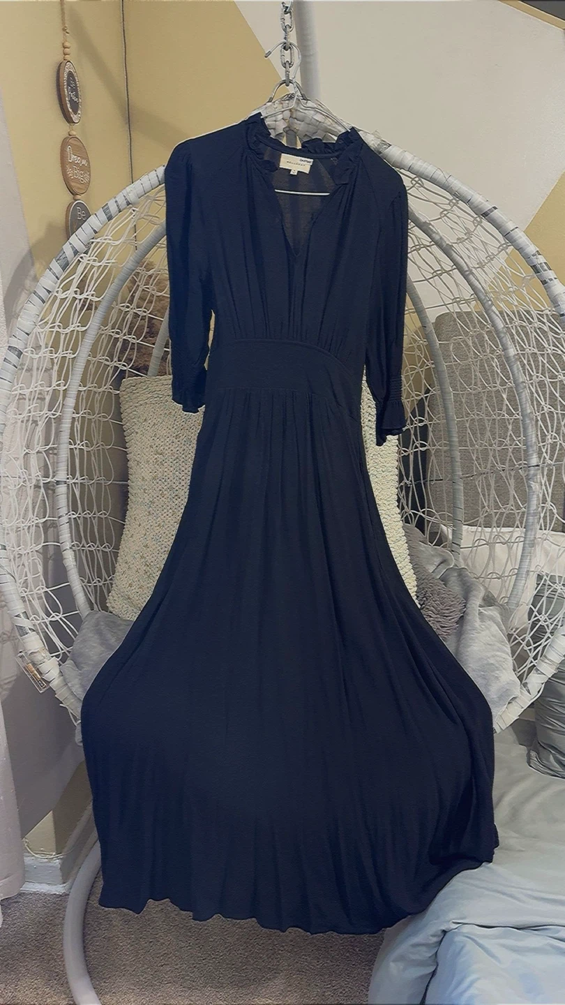 Black Anthropologie "Maeve" Maxi Dress