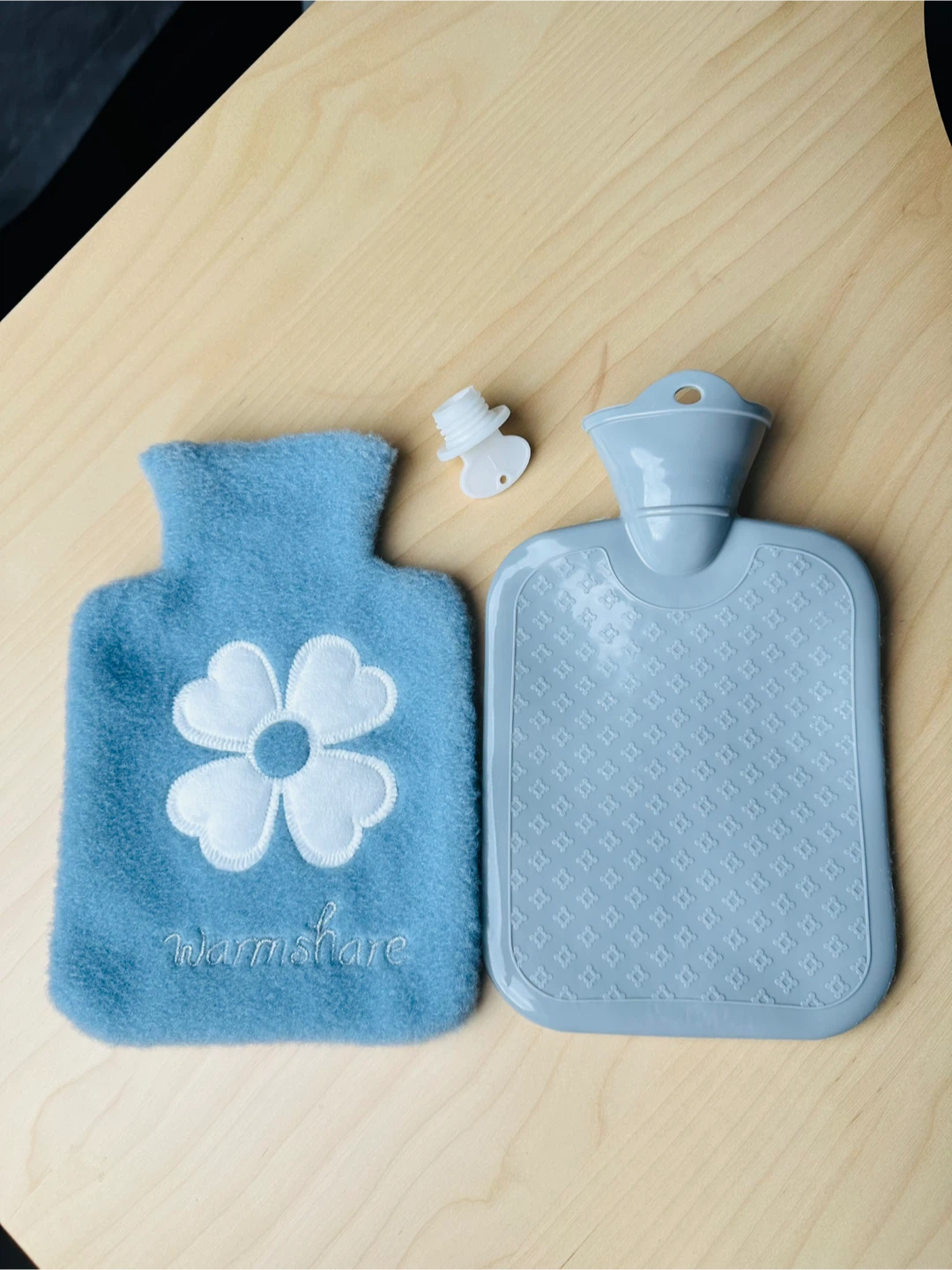 Warmshare Blue Fleece Hot Water Bottle
