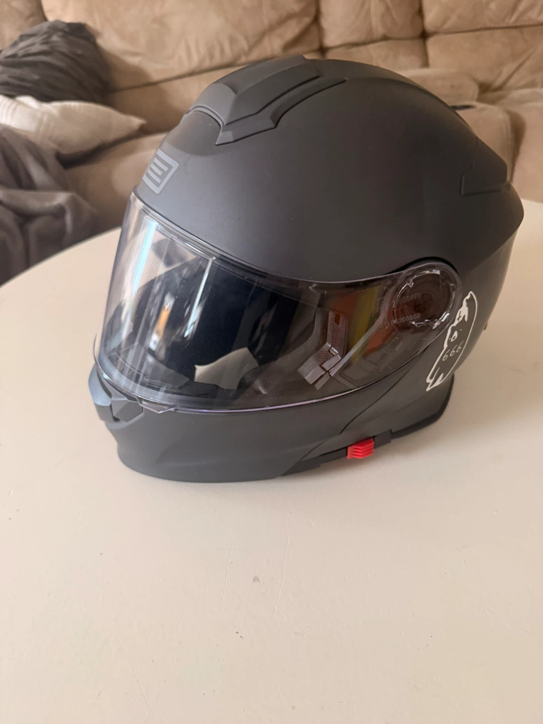 Matte Black Full Face Motorcycle Helmet - photo 2