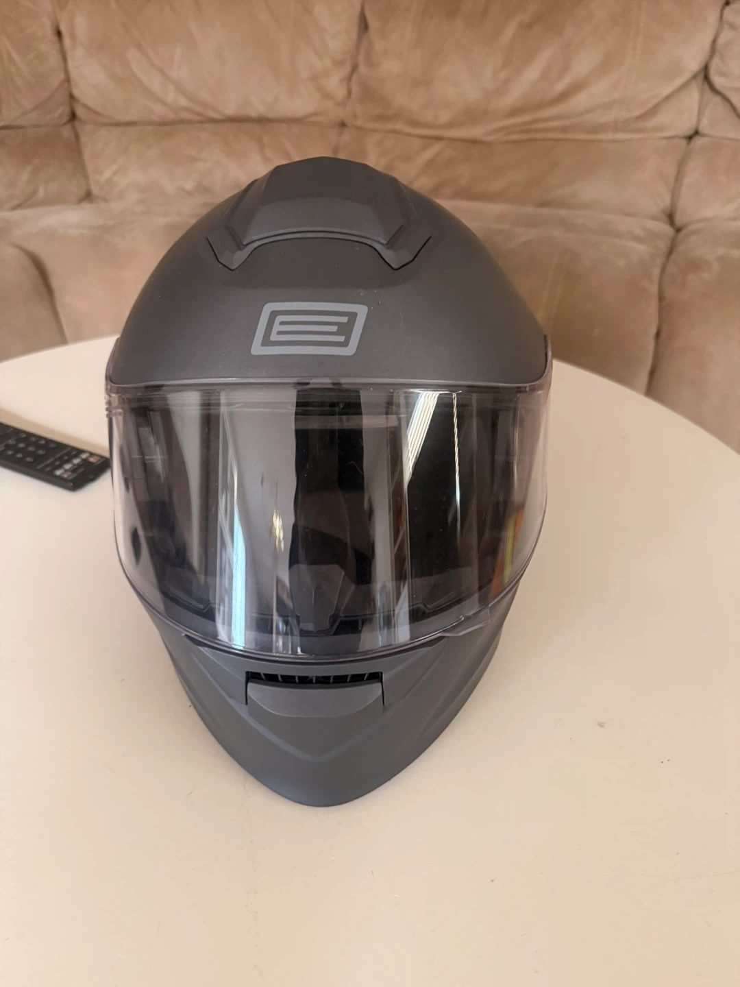 Matte Black Full Face Motorcycle Helmet - photo 3