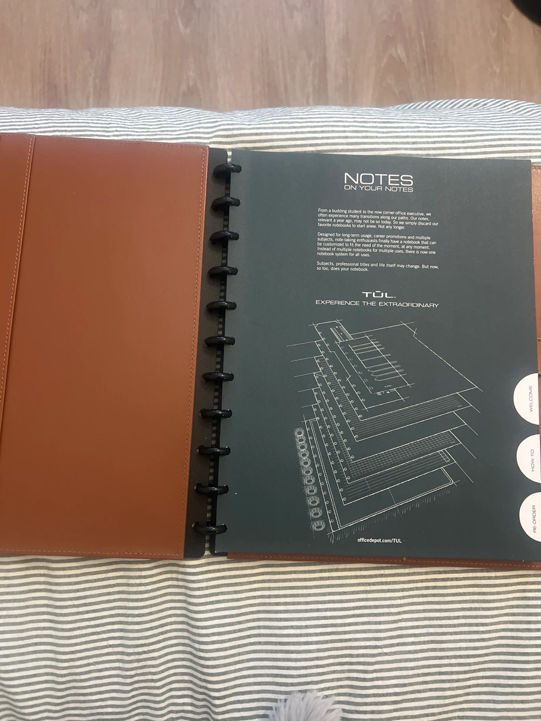 TUL Professional Discbound Notebook - Brown Faux Leather - photo 2