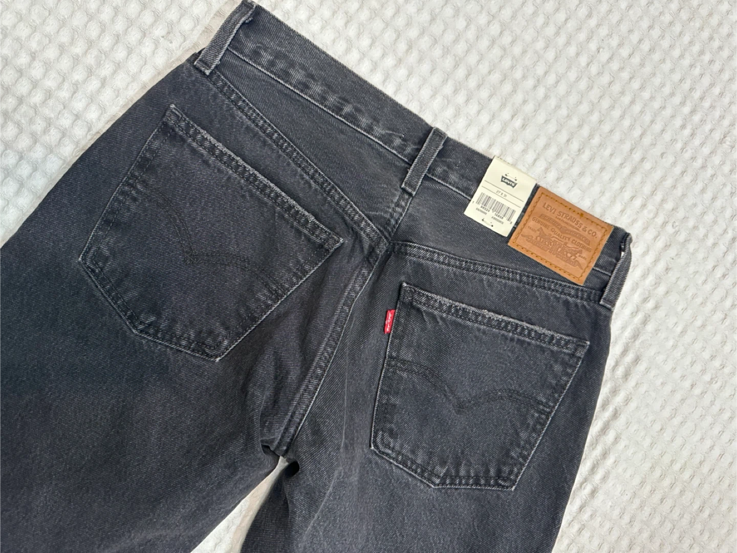 Levi's Women's Mid-Rise Straight Jeans - Charcoal Grey, Size 27 - photo 5