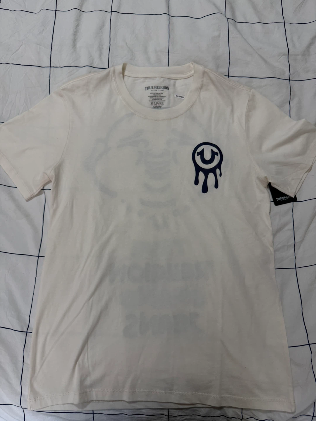 True Religion Buddha Head T-Shirt Cream Medium