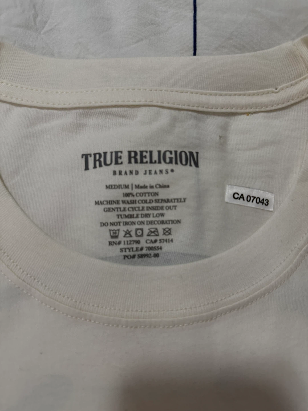 True Religion Buddha Head T-Shirt Cream Medium - photo 2