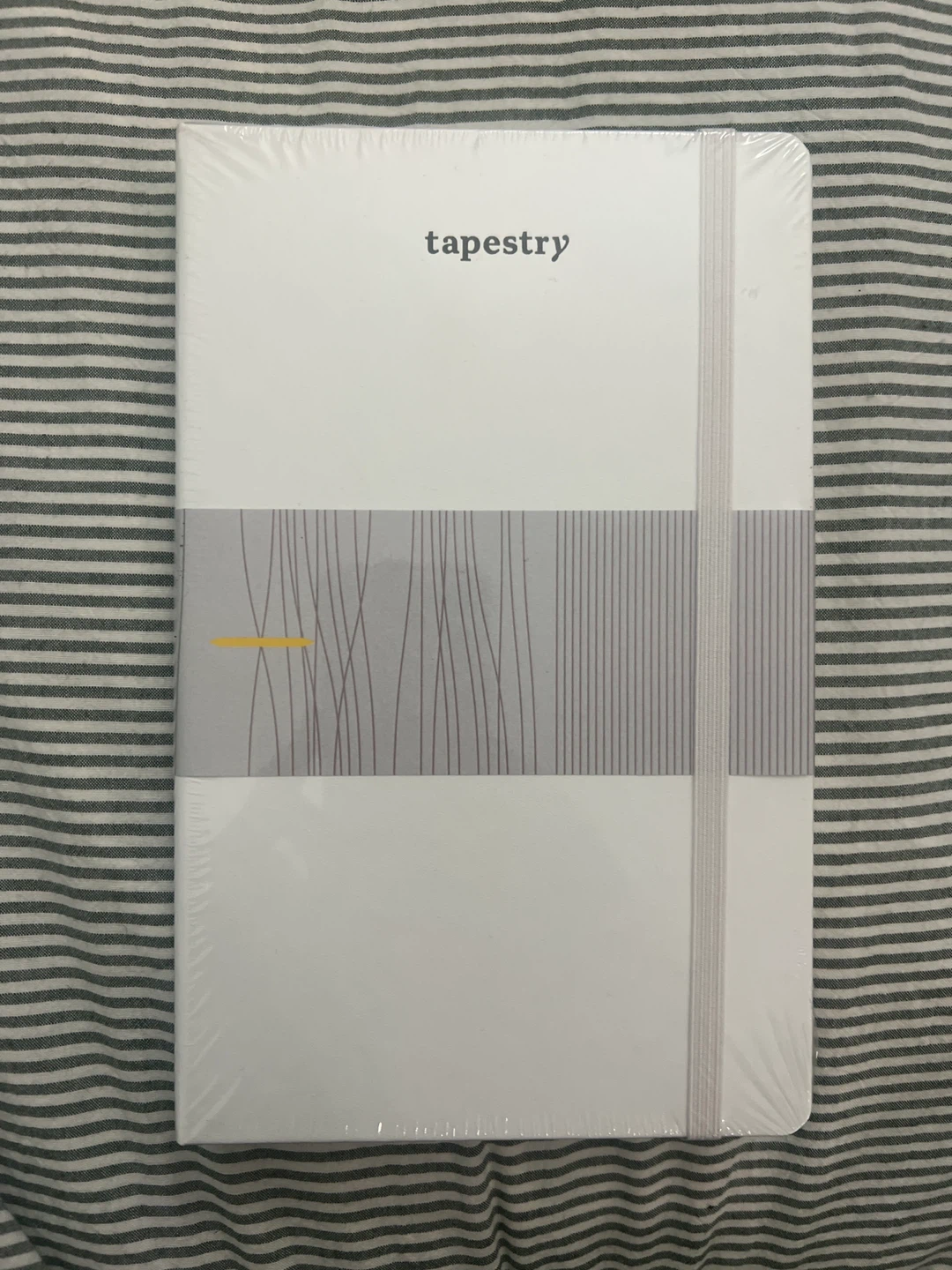 Tapestry White Moleskin Notebook