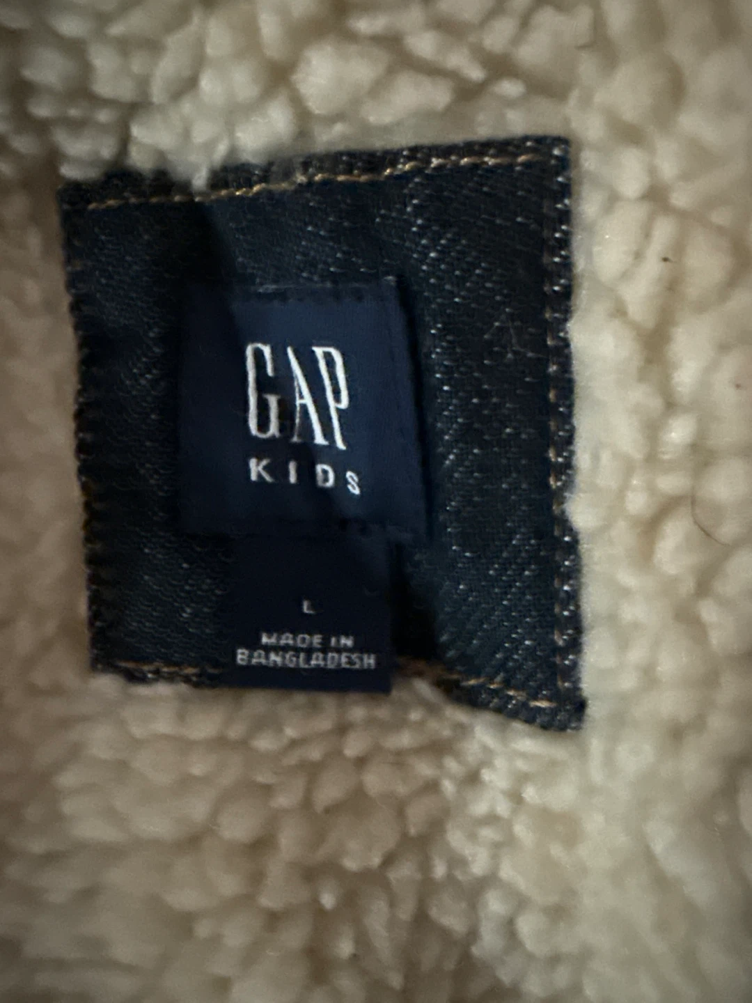 GAP Kids Sherpa Lined Denim Jacket - Size L - photo 2