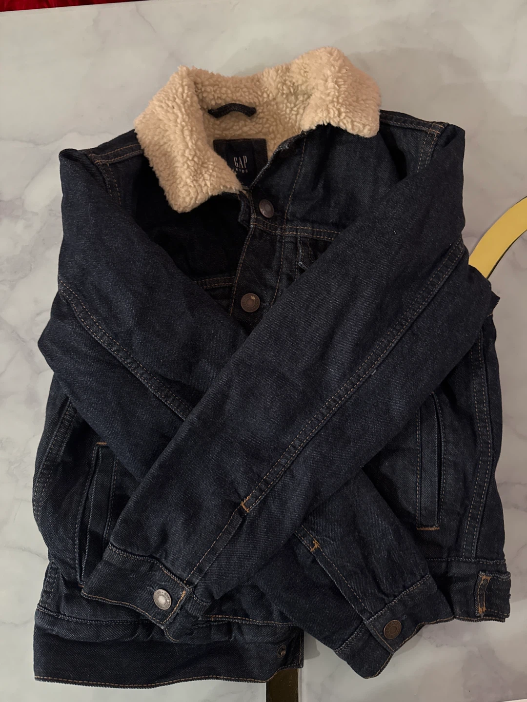 GAP Kids Sherpa Lined Denim Jacket - Size L - photo 5
