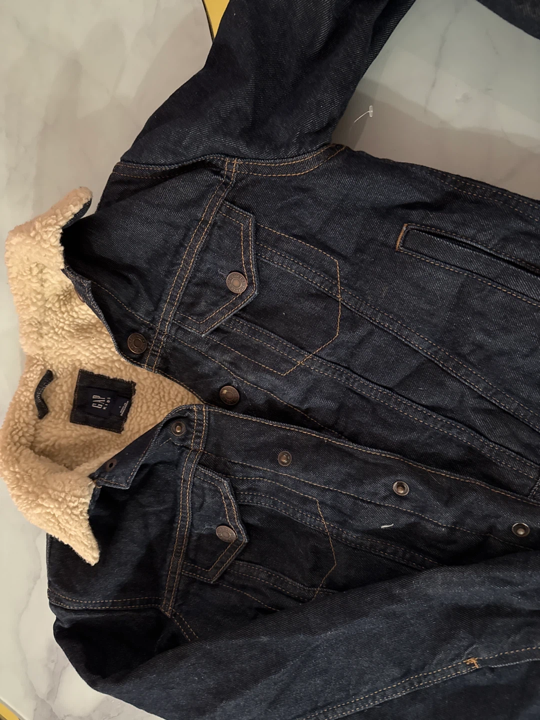 GAP Kids Sherpa Lined Denim Jacket - Size L - photo 3