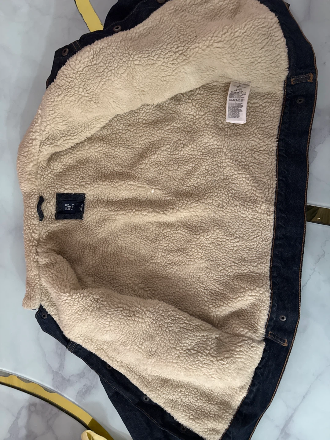 GAP Kids Sherpa Lined Denim Jacket - Size L - photo 4