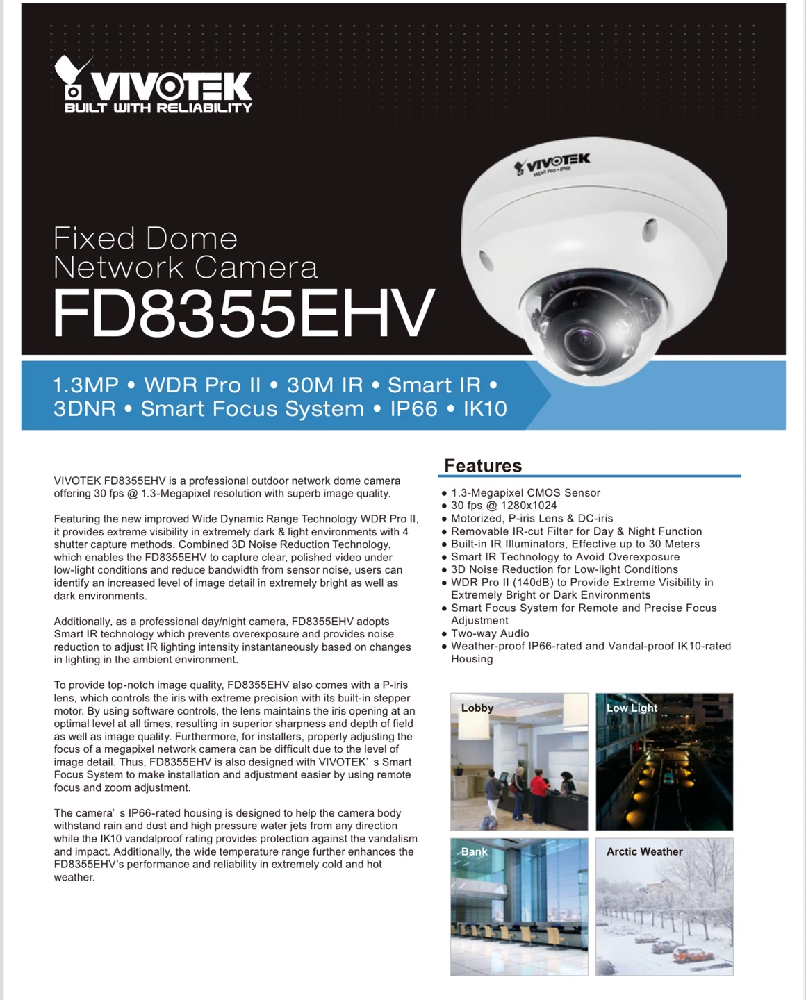 VIVOTEK FD8365EHV Network Camera - photo 3