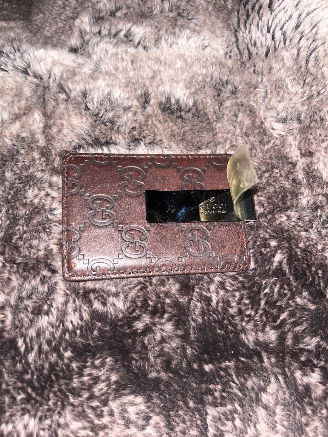 Authentic Gucci Card & Money Clip Card Holder Brown Leather - photo 2