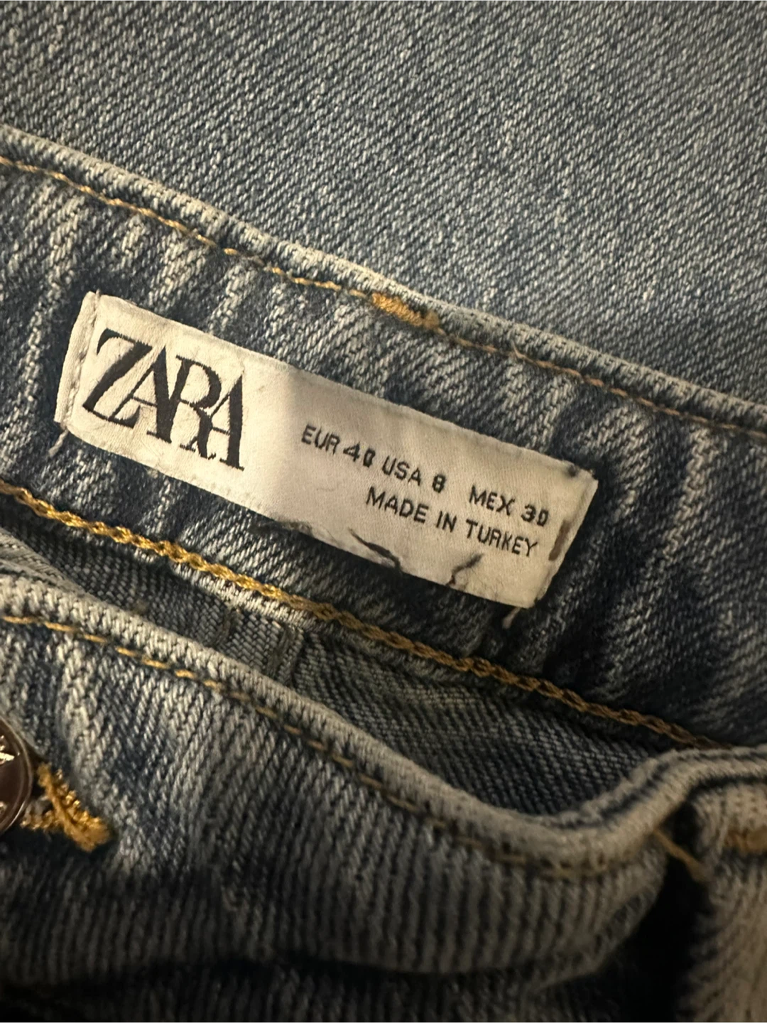 ZARA Women's Button-Fly Flare Jeans - Blue Denim - photo 3