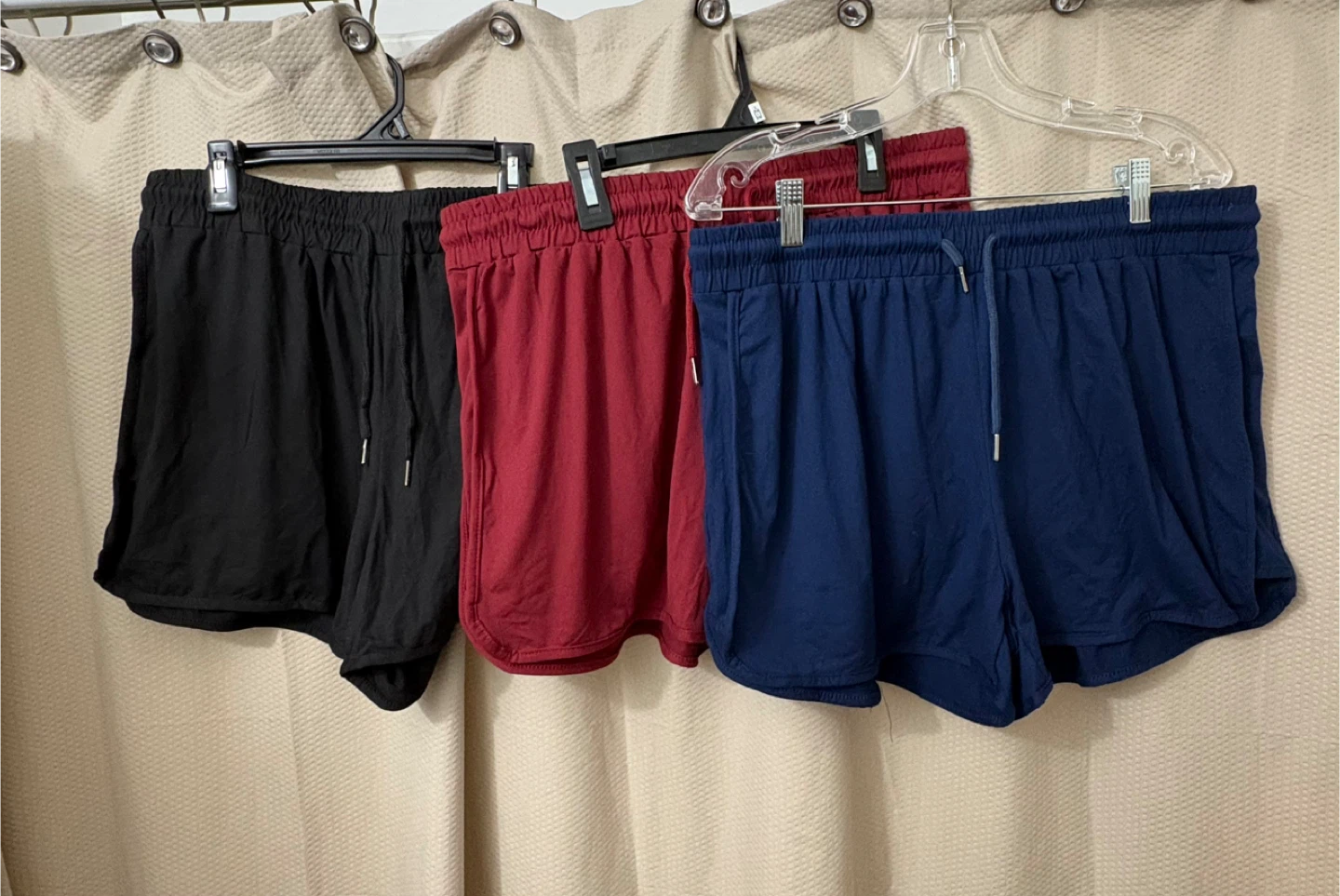 Athletic Shorts - Black, Burgundy, Navy