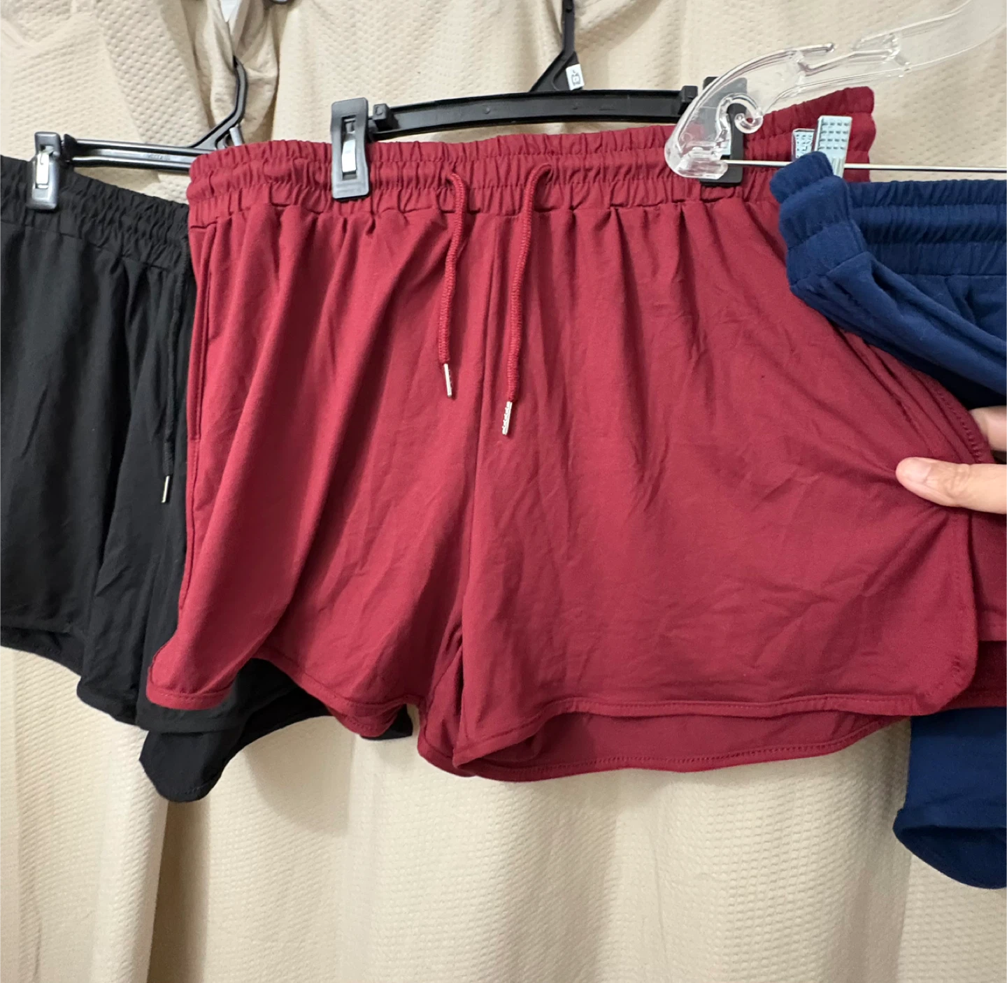 Athletic Shorts - Black, Burgundy, Navy - photo 4