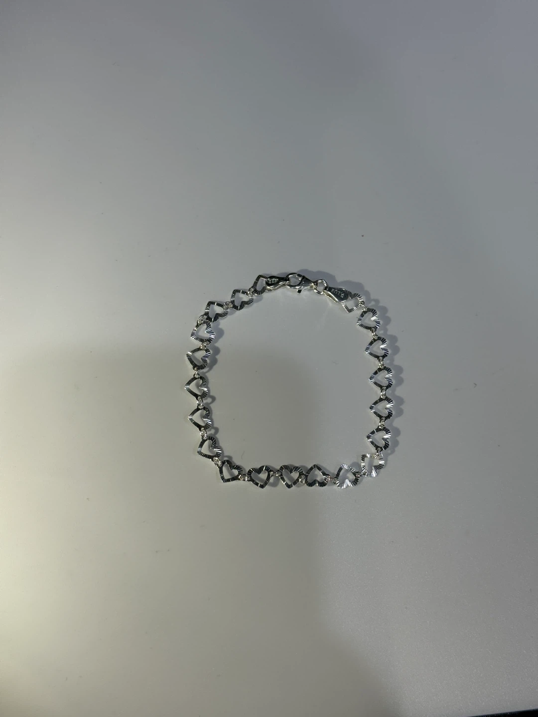 Silver Tone Heart Chain Bracelet - photo 4