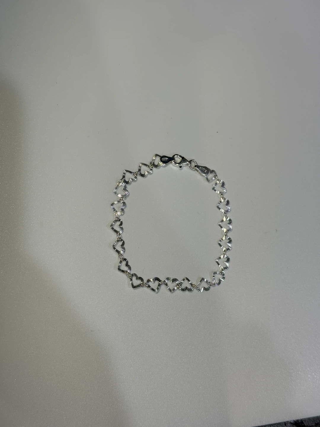 Silver Tone Heart Chain Bracelet - photo 5