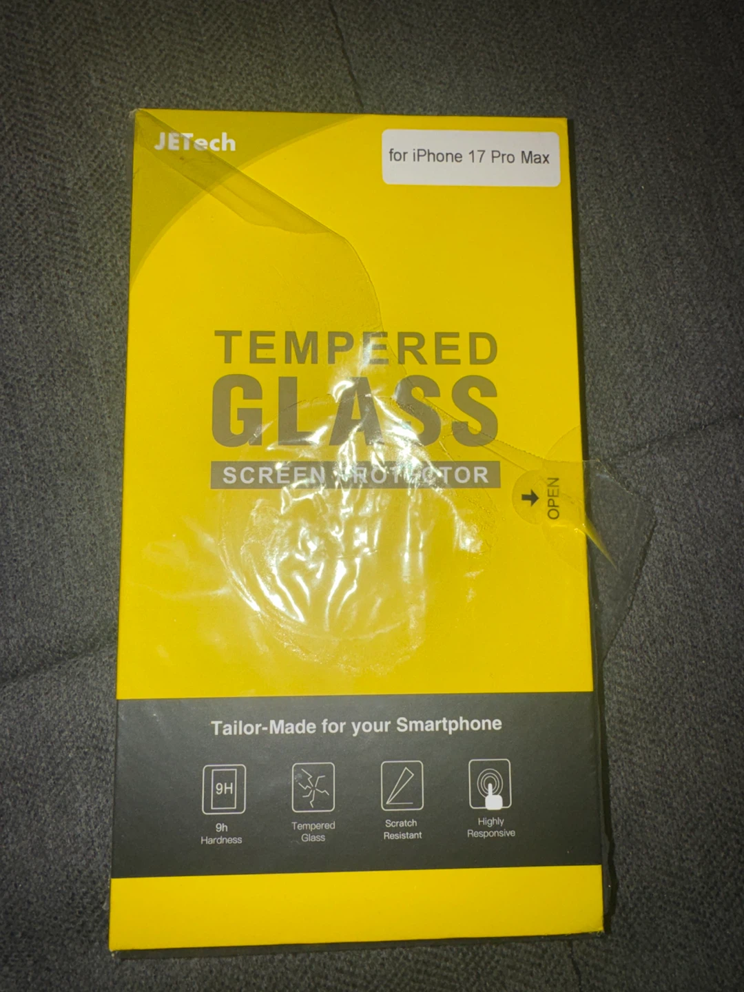 JETech Tempered Glass Screen Protector for iPhone 17 Pro Max
