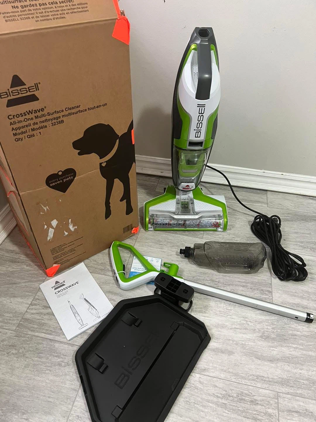Bissell Crosswave Vacuum & Wash Floor Mop