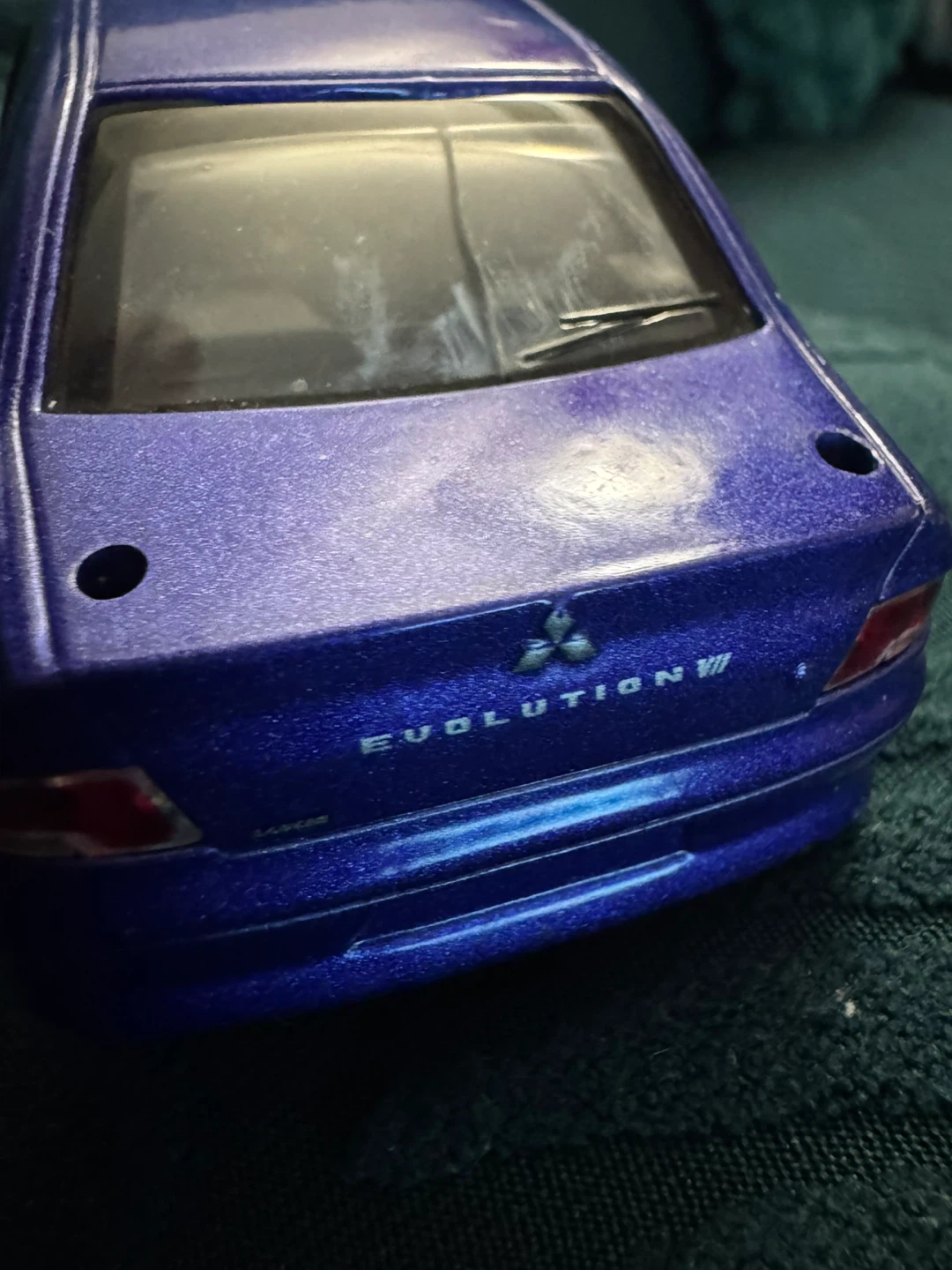 1:24 Scale Diecast Mitsubishi Lancer Evolution VIII Blue - photo 3