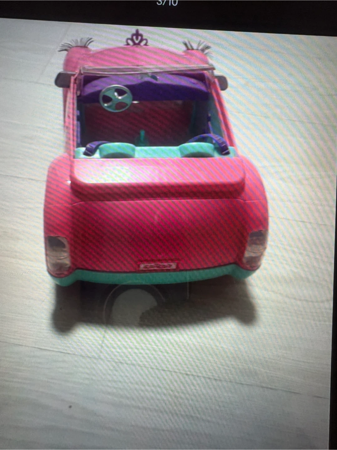 Voiture Barbie jouet rose et turquoise - photo 3