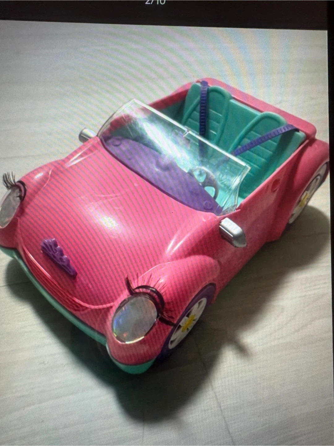 Voiture Barbie jouet rose et turquoise - photo 2