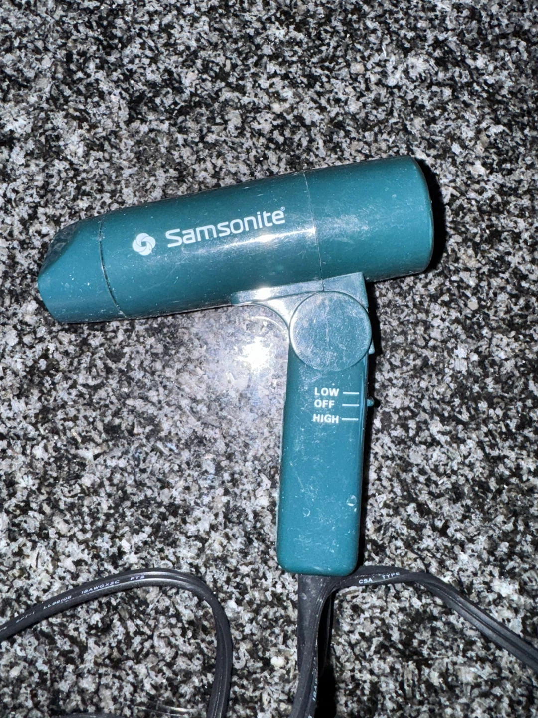 Samsonite Teal Travel Hair Dryer