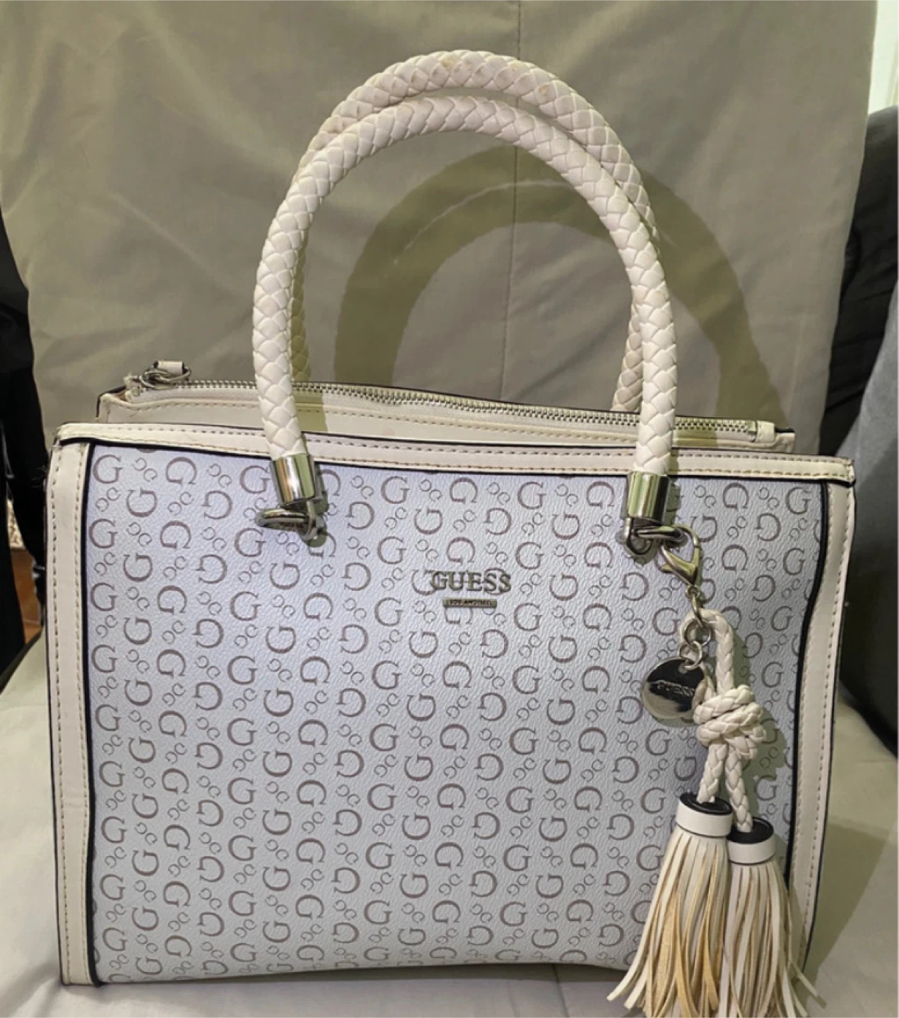 Guess Logo Print Tote Bag