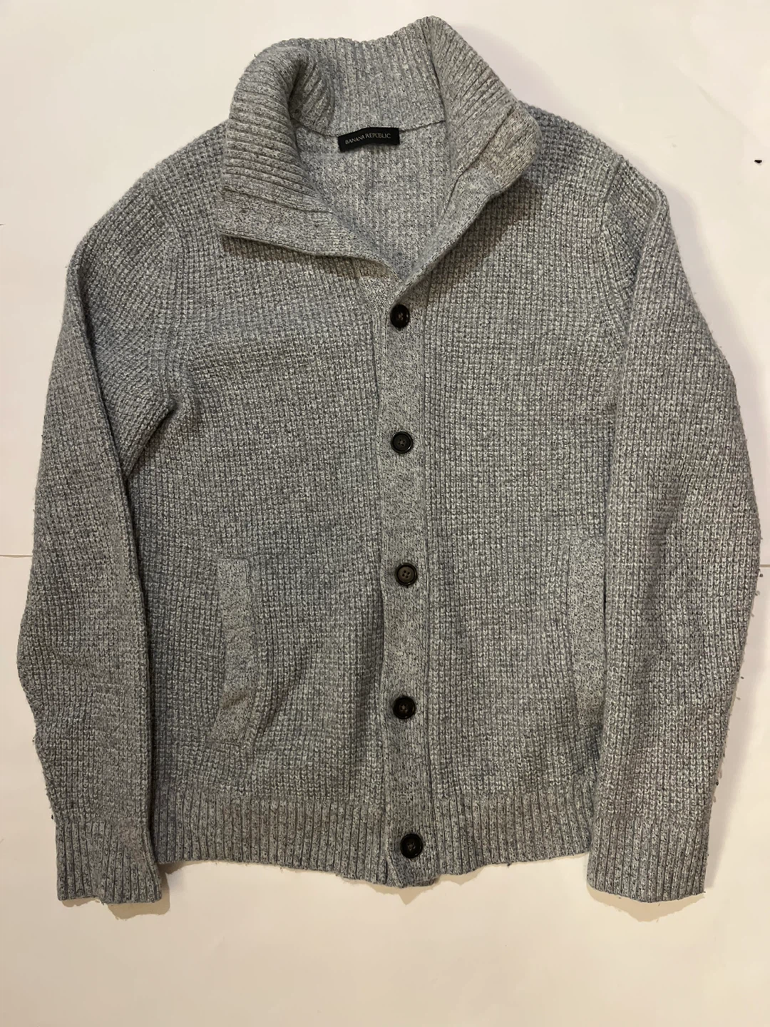 Banana Republic Grey Shawl Collar Cardigan