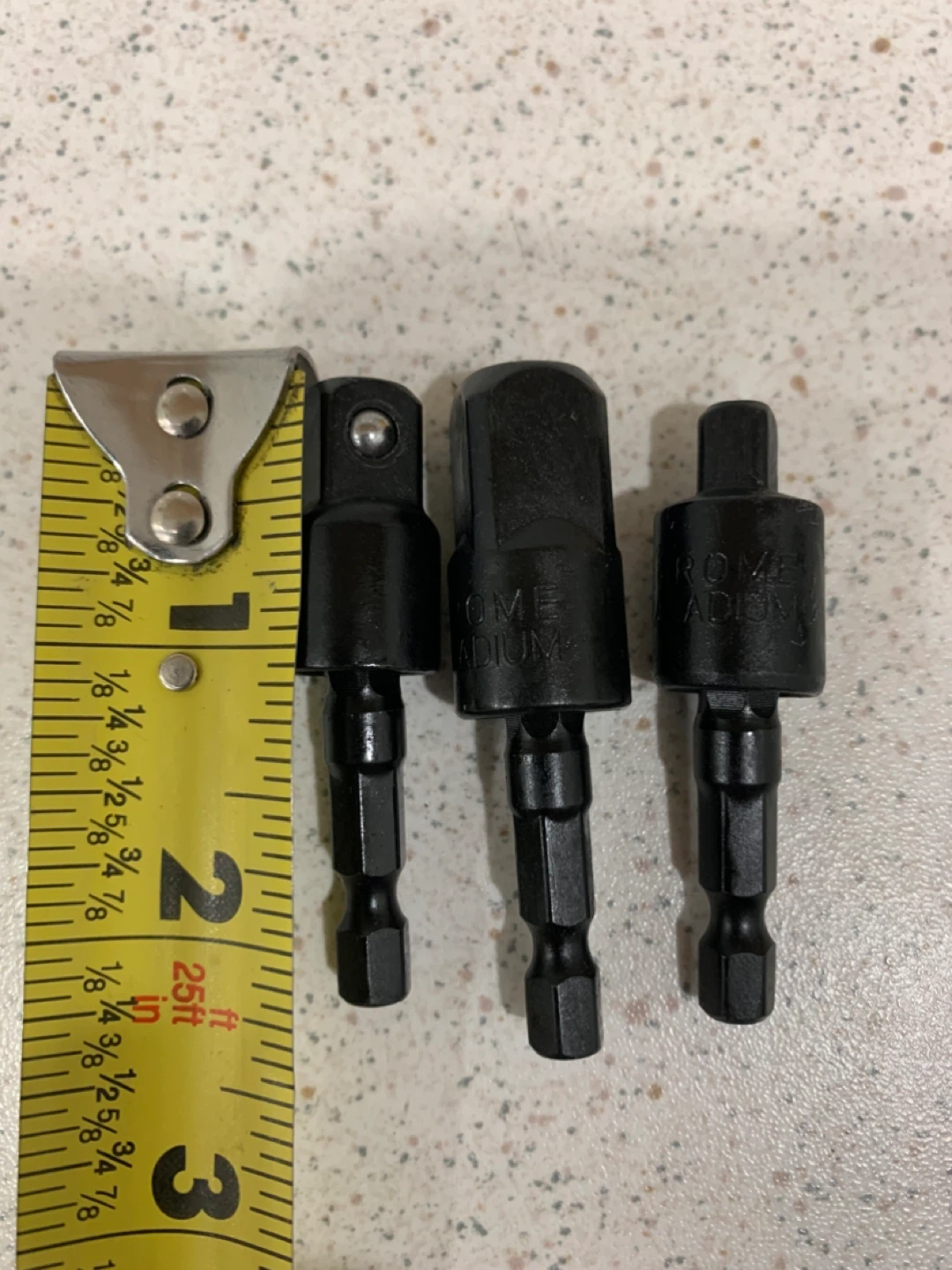 3pc Chrome Vanadium Socket Adapter Set - photo 3