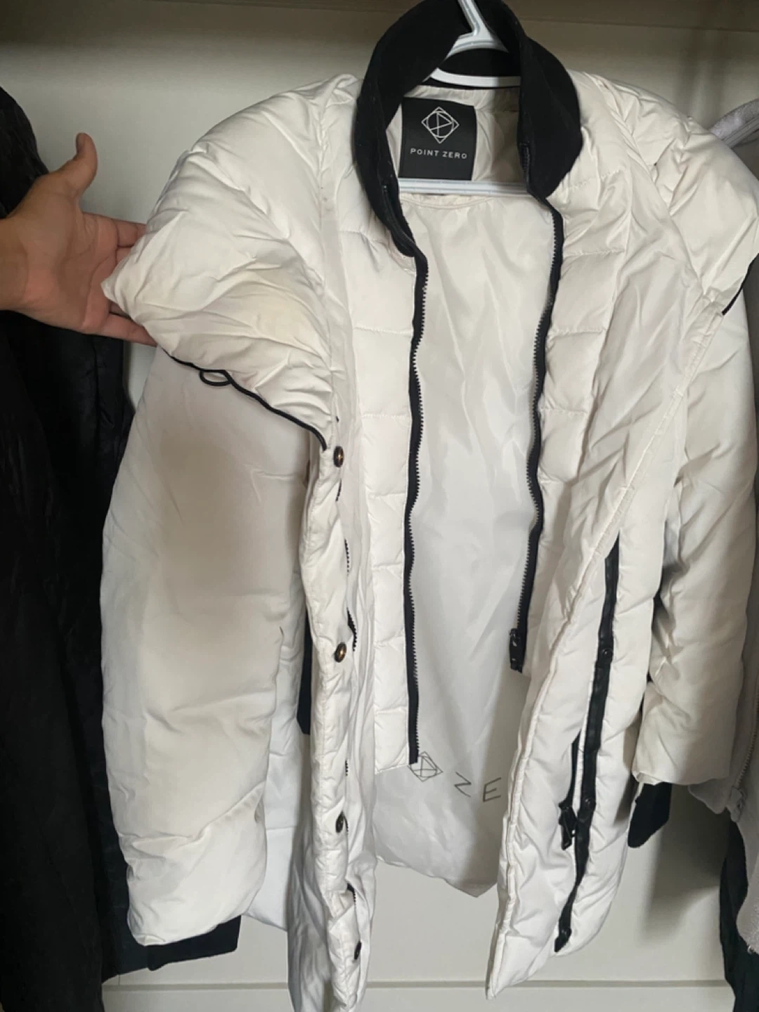 Point Zero White Puffer Winter Jacket Size M