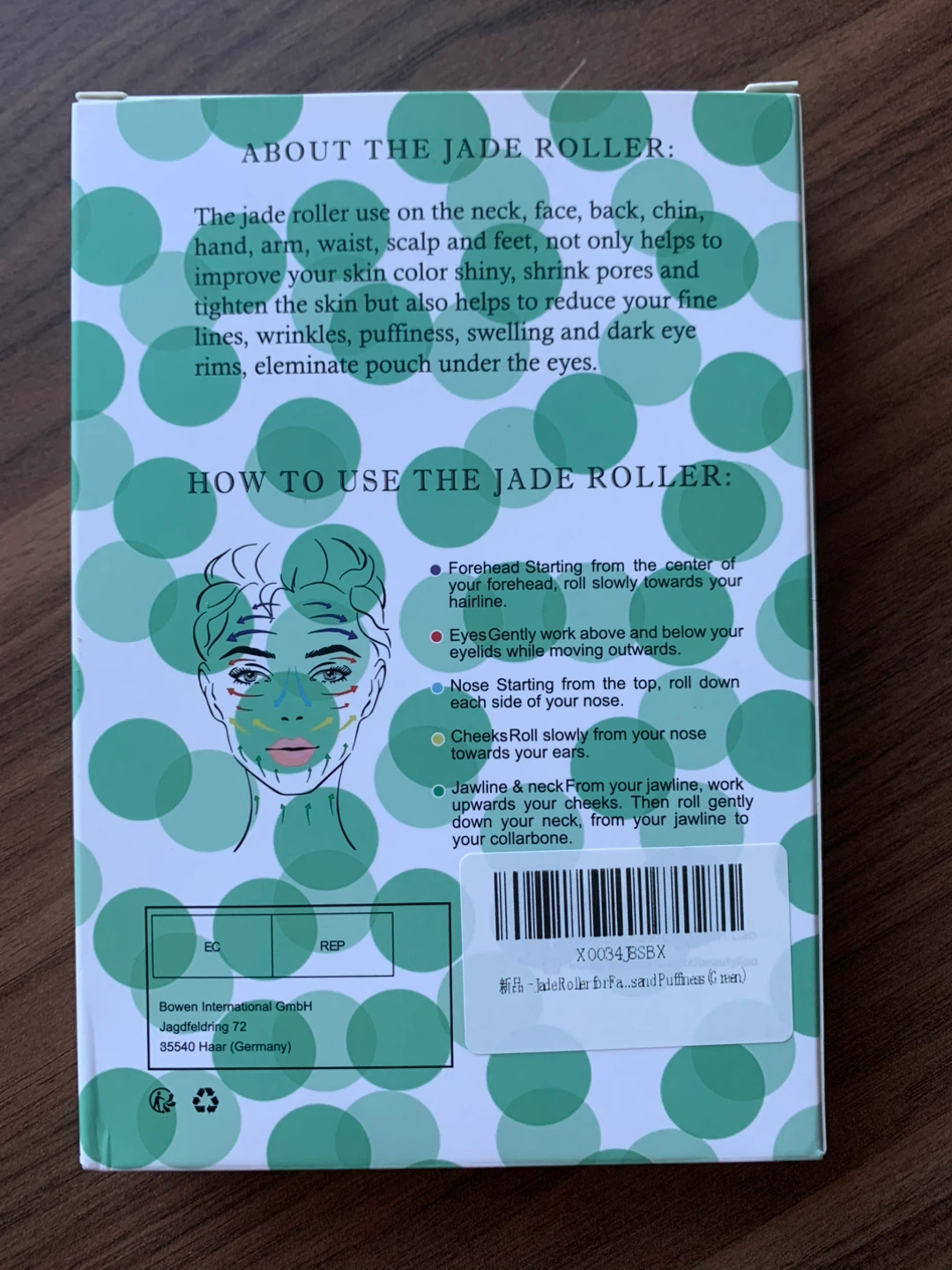 EMOCCI PRO Jade Roller and Gua Sha Set - Green - photo 3