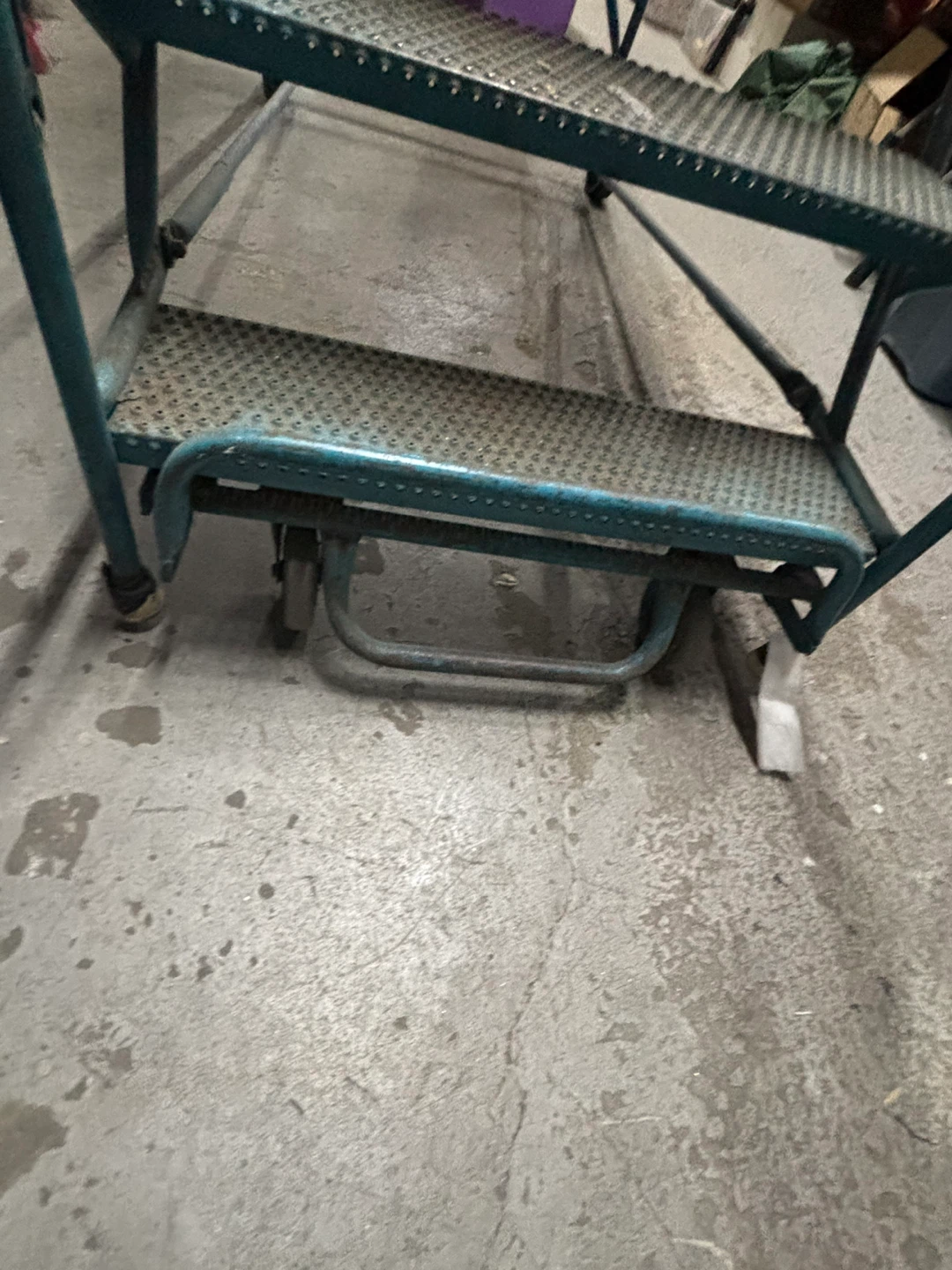Metal Rolling Ladder - Teal - photo 4